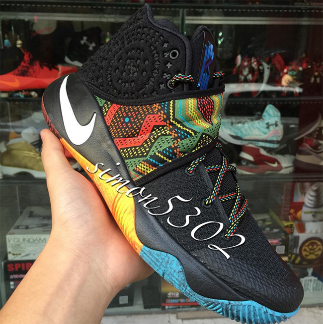 nike kyrie 2 bhm multi color basketball shoes