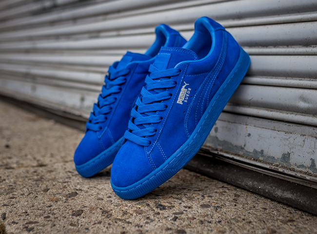 puma sneakers blue suede