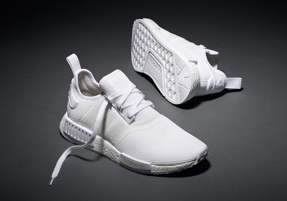 adidas nmd primeknit triple white