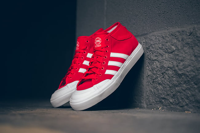 adidas Skateboarding Matchcourt Mid Scarlet Red | SneakerFiles