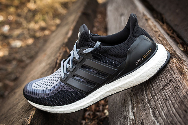 black and gray ultra boost