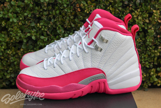 Air Jordan 12 GS White Vivid Pink | SneakerFiles