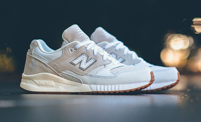 new balance white with gum sole