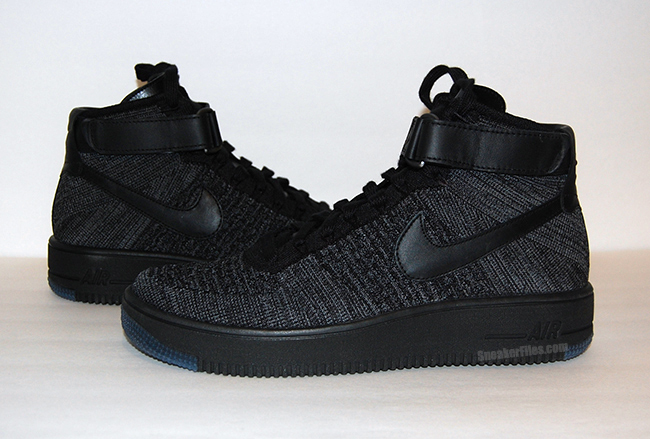 black flyknit air force 1