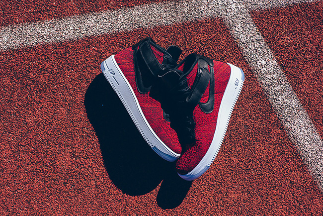 Nike Flyknit Air Force 1 Mid University Red | SneakerFiles