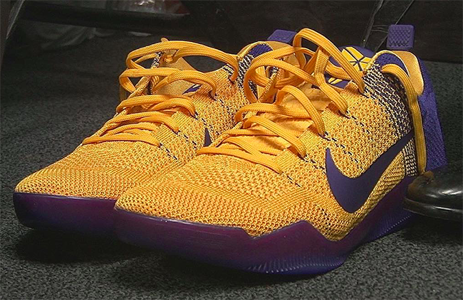 Lakers Nike Kobe 11 Yellow Purple 