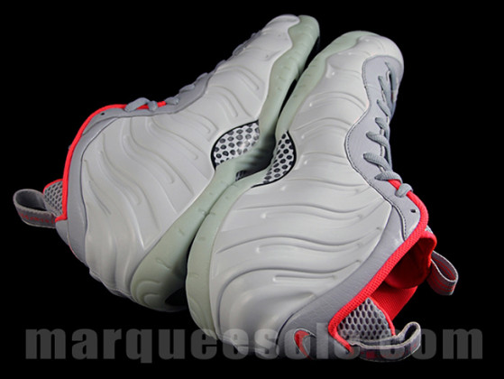 foamposite pure platinum on feet