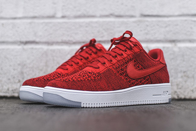 nike air force 1 flyknit low red