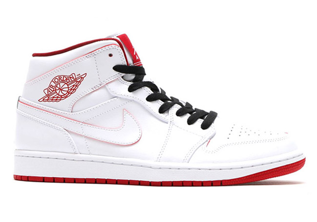 jordan one white and red