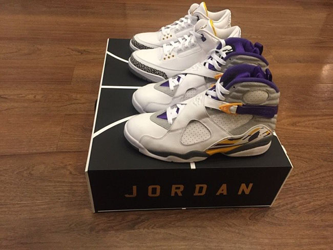 Kobe Air Jordan 3 8 Pack Lakers White Release Date | SneakerFiles