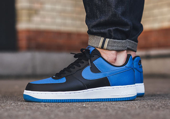 royal blue and black air force 1