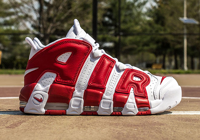 Nike Air More Uptempo White Red 