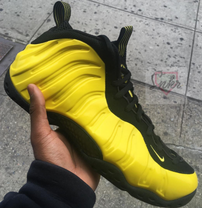 nike foamposite yellow and black