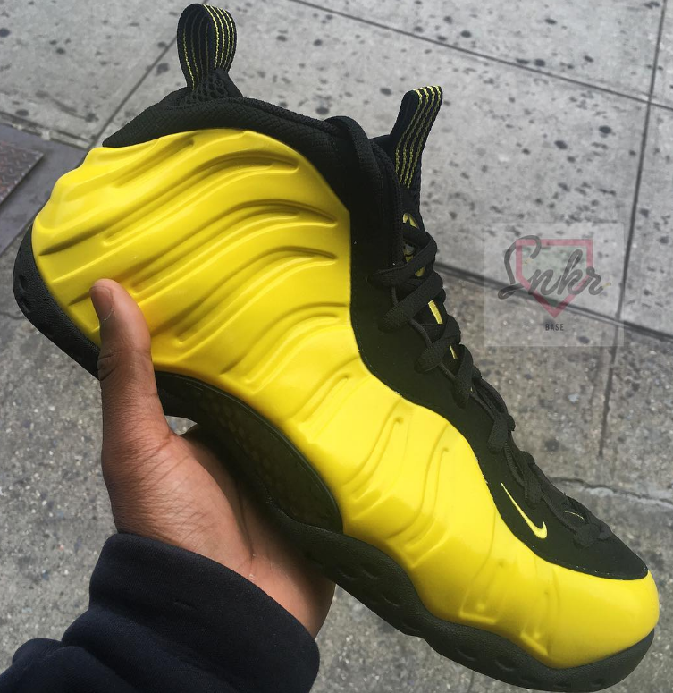 yellow and black foamposite