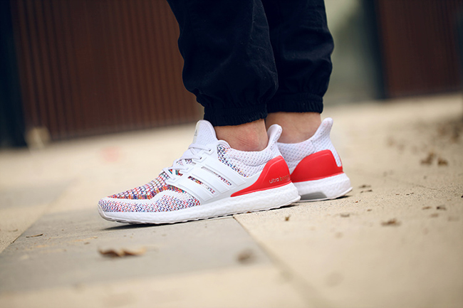 adidas ultra boost white multicolor red