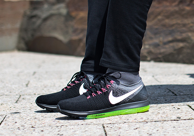 Nike Zoom All Out Flyknit Black Grey 
