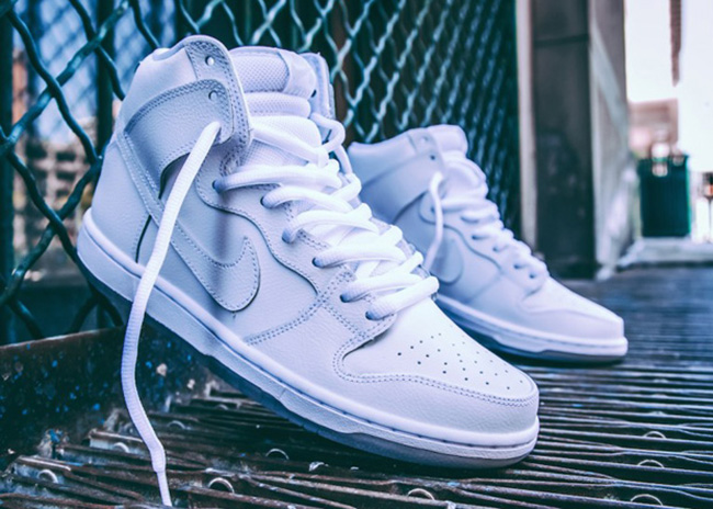 light blue and white nike shoes