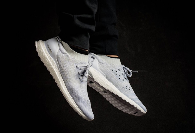 ultra boost white uncaged on feet