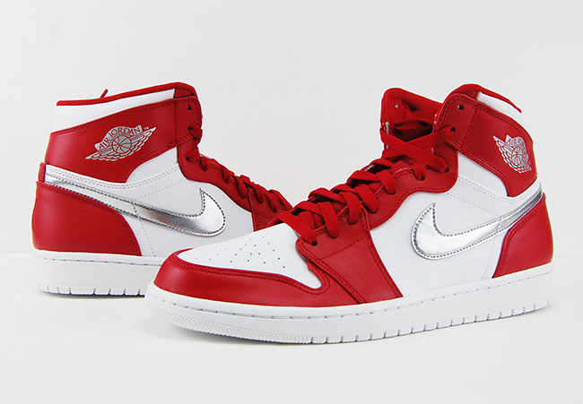 jordan 1 red white and silver