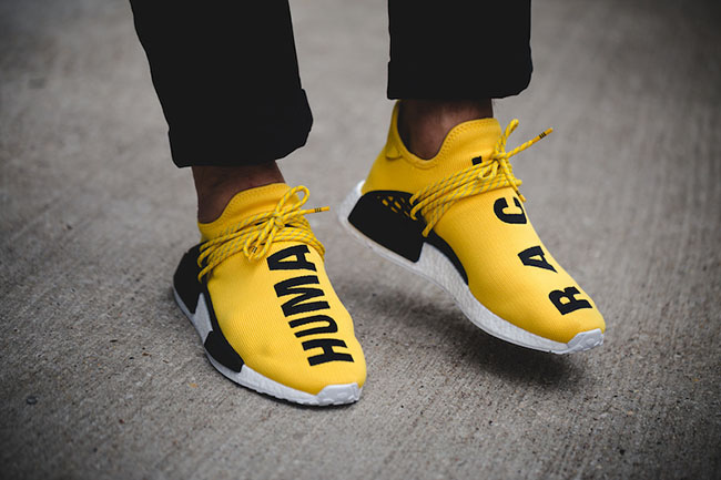 human race yellow shoes