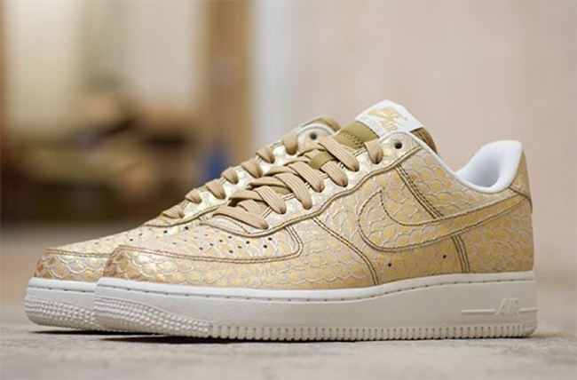 metallic gold air force ones