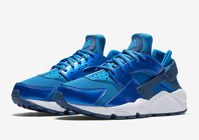 blue huarache sneakers
