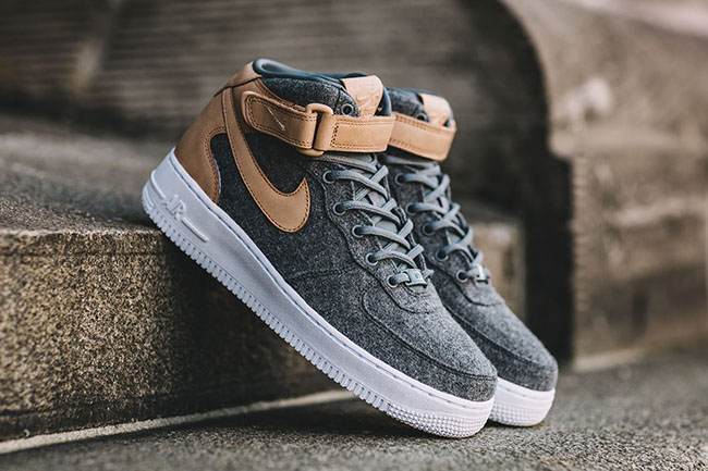 nike air force 1 07 mid leather premium wool