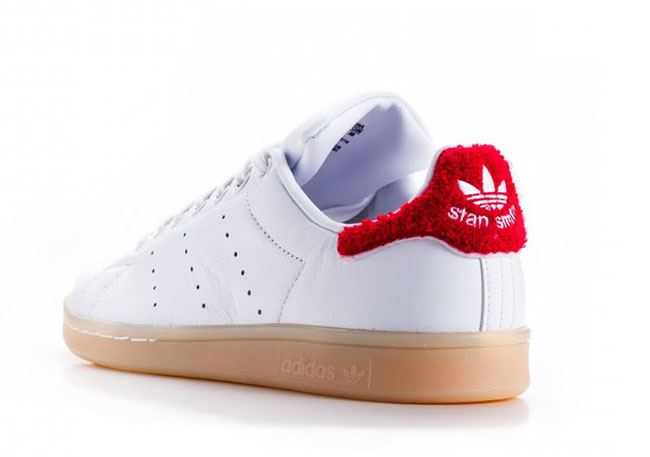 adidas Stan Smith Fuzzy Red Heel Tab | SneakerFiles