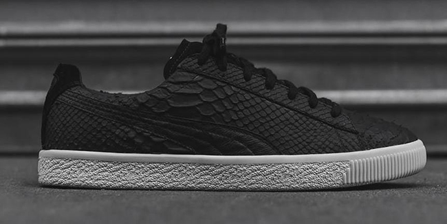 puma clyde select made in italy snakeskin