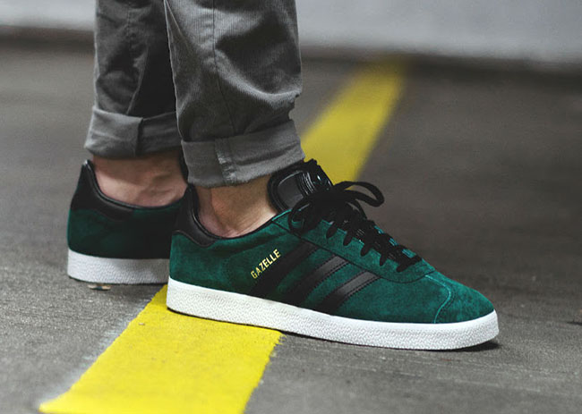 green suede adidas shoes