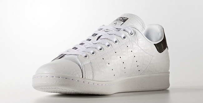 spier Treble verkeer adidas Stan Smith White Croc Camo Heel | SneakerFiles