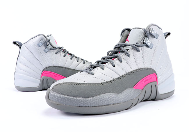 grey and pink 12s jordans