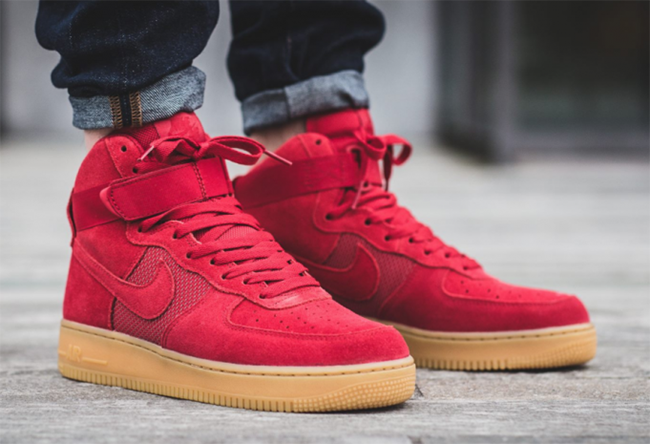 nike air force 1 high gym red