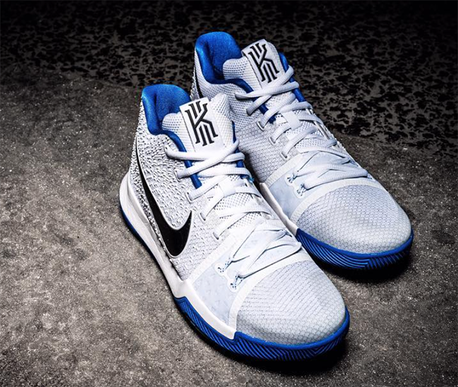 nike kyrie white and blue