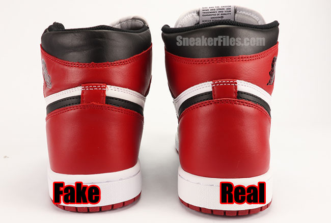 air jordan 1 low black toe fake vs real