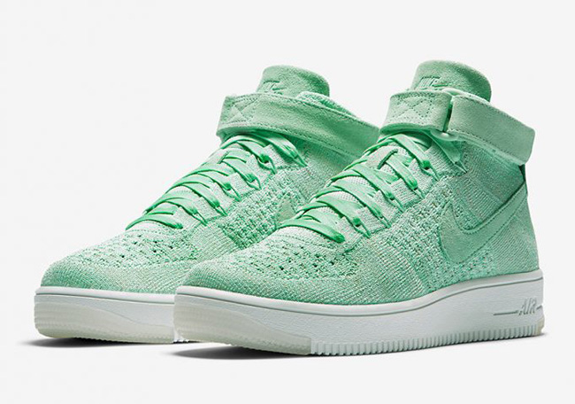 nike air force flyknit green