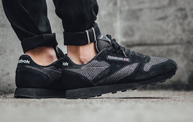 Reebok Classic Leather Knit Black Suede 