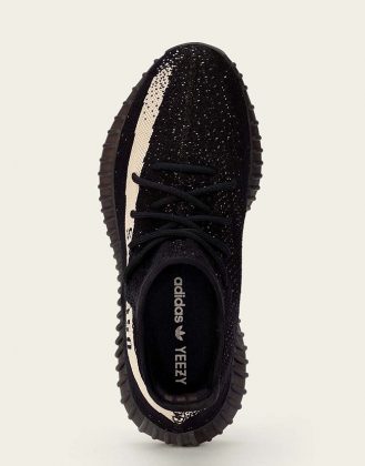 yeezy shoes black white