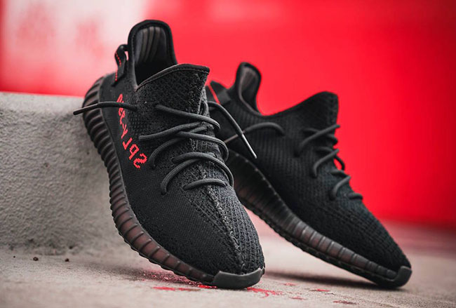 black with red yeezys