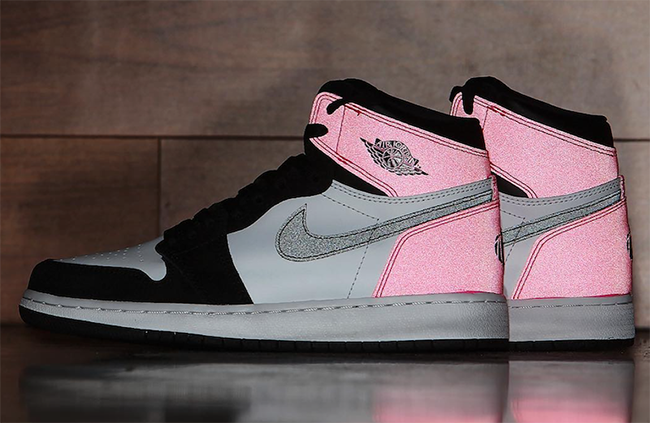Air Jordan 1 Valentines Day 881426 009 Pink Black Sneakerfiles