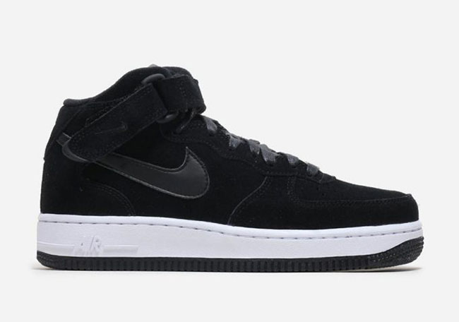 Nike Air Force 1 Mid Black Suede 818596-003 | SneakerFiles