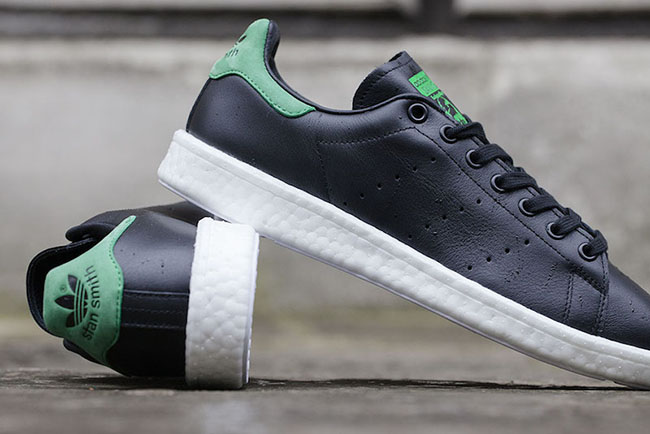 stan smith black and green