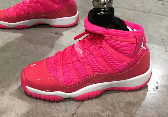 pink and white jordans 11 release date