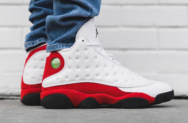 jordan red and white 13