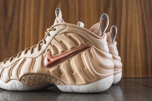 rose gold nike foamposite