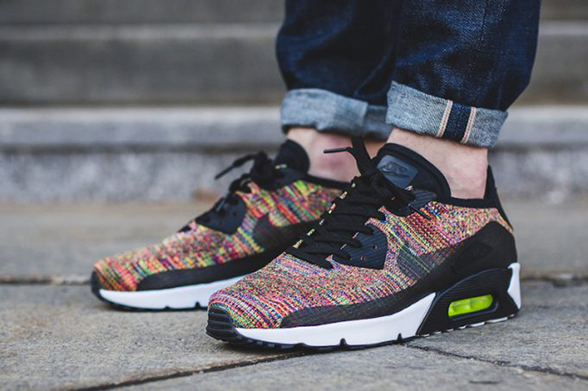 nike flyknit air max multicolor