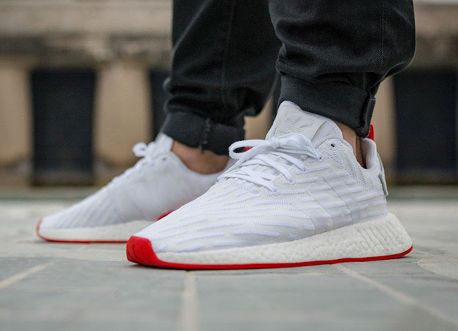 adidas nmd r2 red and white