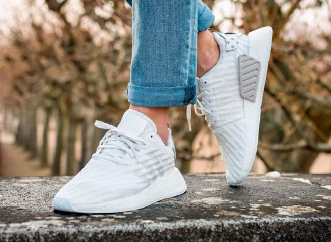 adidas nmd white on feet