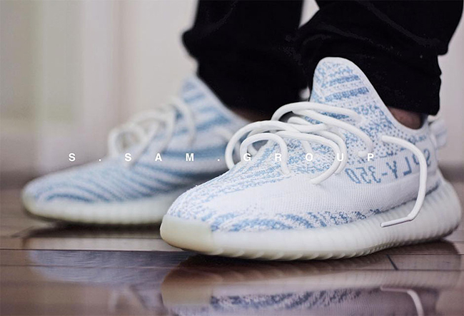 yeezy 350 white and blue