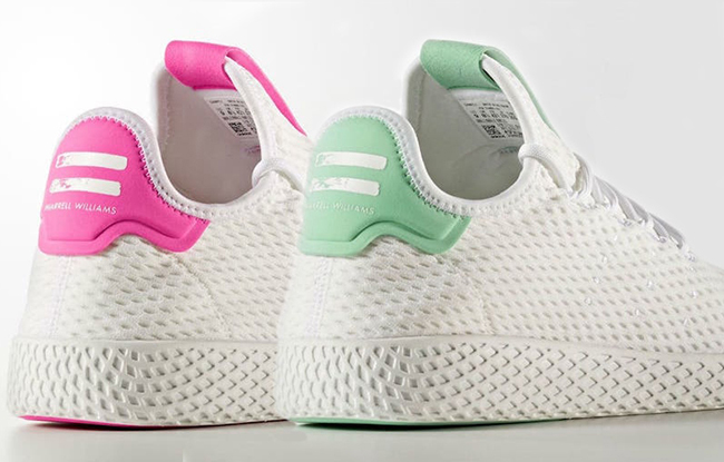 white pink and green adidas